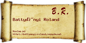 Battyányi Roland névjegykártya